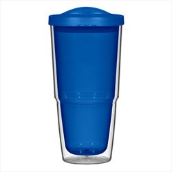 Clear Outer with Dark Blue Inner and Lid